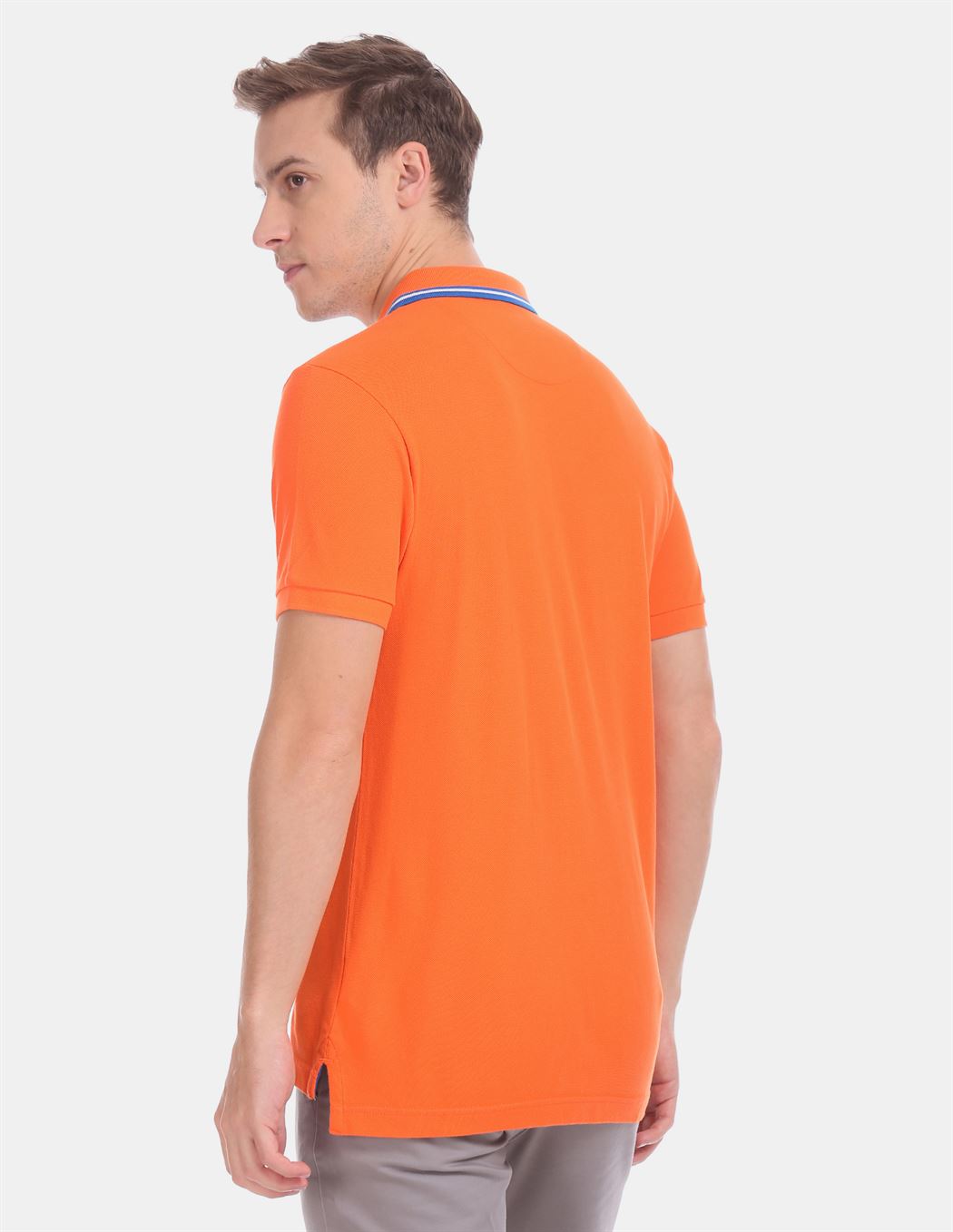 U.S.Polo Assn. Men Casual Wear Orange T-Shirt